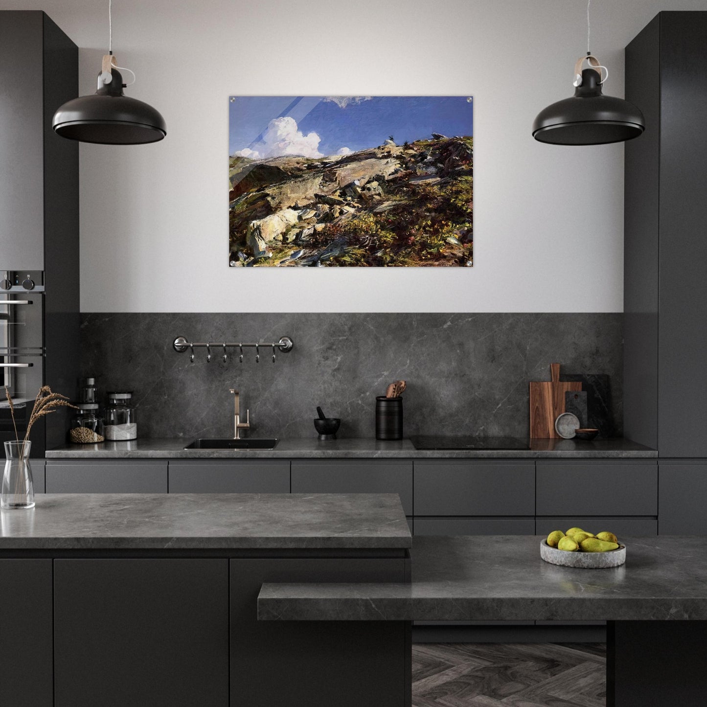 In the Alps - John Singer Sargent Acrylic Print - 70x100 cm / 28x40″ inches | John Singer Sargent Wall Art | John Singer Sargent Prints