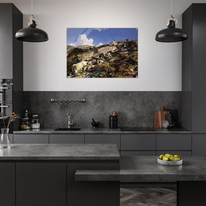 In the Alps - John Singer Sargent Acrylic Print - 70x100 cm / 28x40″ inches | John Singer Sargent Wall Art | John Singer Sargent Prints