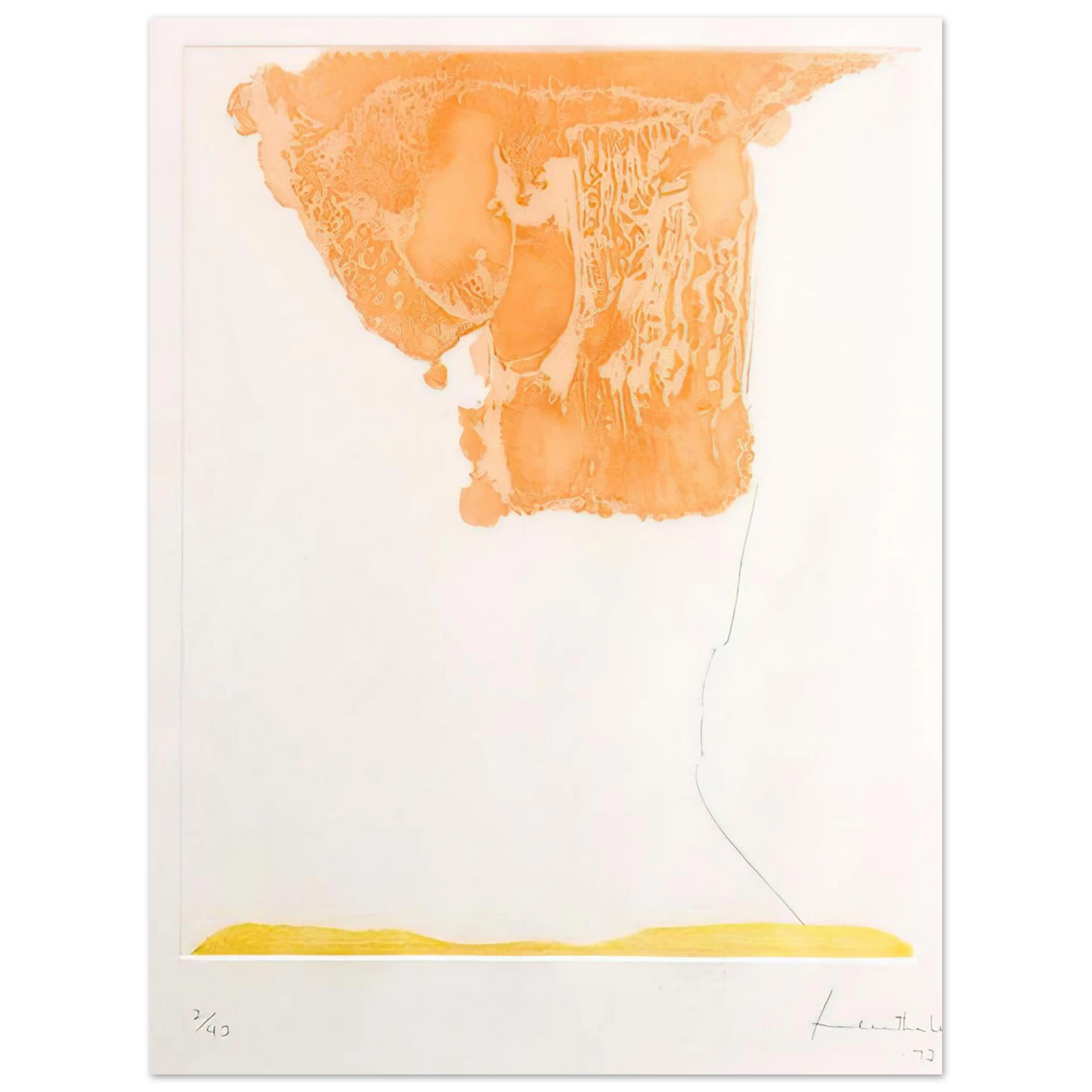 Helen Frankenthaler - Pranzo Italiano - 1973 Wall art - 60x80 cm / 24x32 inches - Premium Wooden Framed Poster With Fine Art Paper - Wood frame