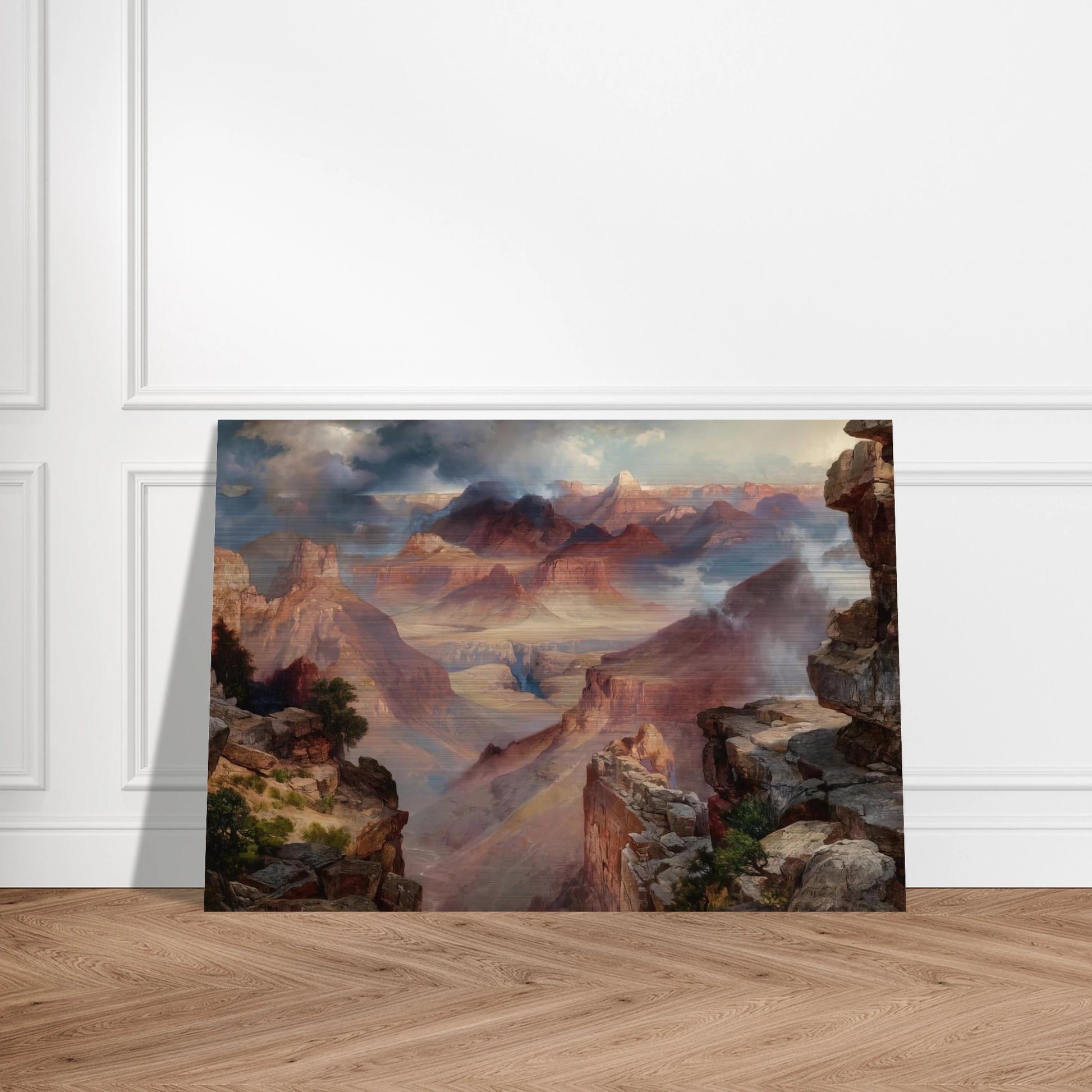 Grand Canyon of Arizona at Sunset - Thomas Moran Brushed Aluminum Print - 70x100 cm / 28x40 inches | Thomas Moran Aluminum Print | Thomas Moran Prints
