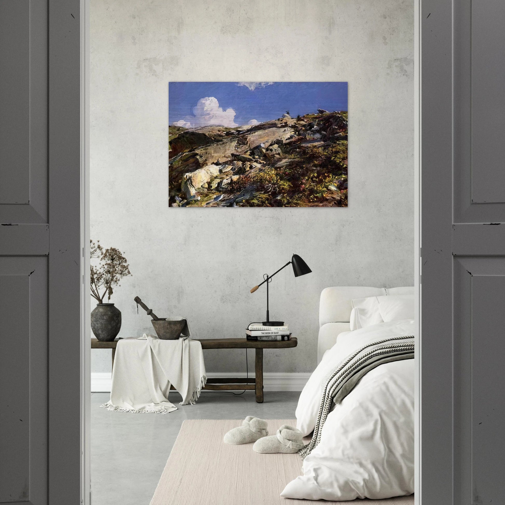 In the Alps - John Singer Sargent Brushed Aluminum Print - 70x100 cm / 28x40 inches | John Singer Sargent Aluminum Print | John Singer Sargent Prints