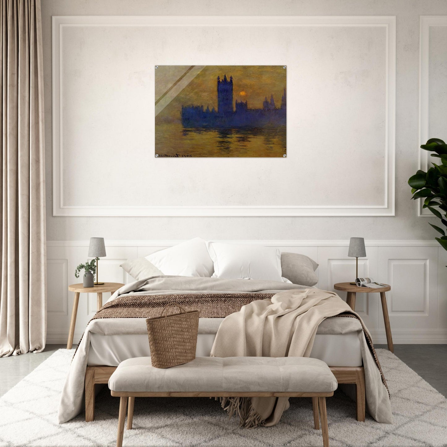 Houses of Parliament, Sunset 02 - claude monet Acrylic Print - 70x100 cm / 28x40″ inches