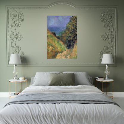 Path at Pourville 02 - claude monet Brushed Aluminum Print - 70x100 cm / 28x40 inches | claude monet Aluminum Print | claude monet Prints