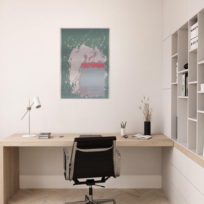 Grey  Blue on Green - 1971 - John Hoyland Brushed Aluminum Print - 70x100 cm / 28x40 inches | John Hoyland Aluminum Print | John Hoyland Prints