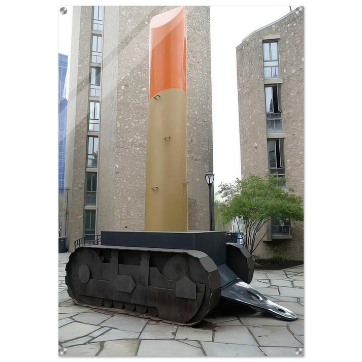 LIPSTICK ASCENDING ON CATERPILLAR TRACKS 1969 - Claes Oldenburg Acrylic Print - 70x100 cm / 28x40″ inches