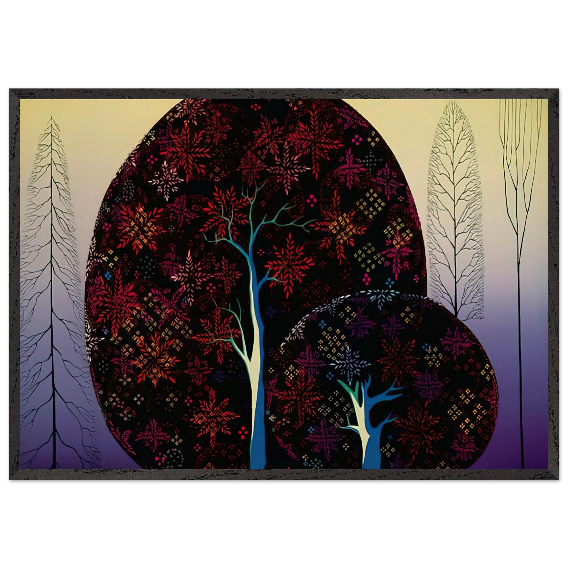 A Tree Poem - Eyvind Earle Framed Art Print – Black Wooden Frame - Default Title - -Framed Art Print