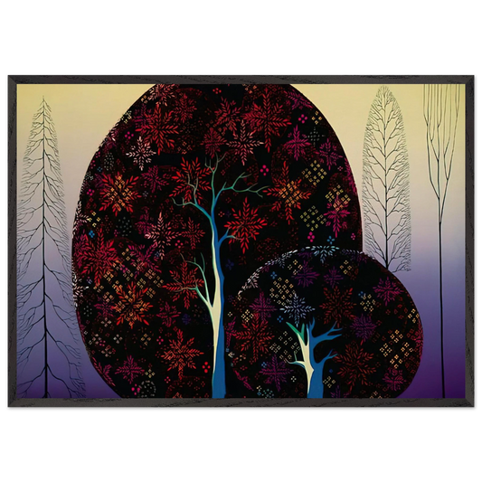 A Tree Poem - Eyvind Earle Framed Art Print – Black Wooden Frame - Default Title - -Framed Art Print