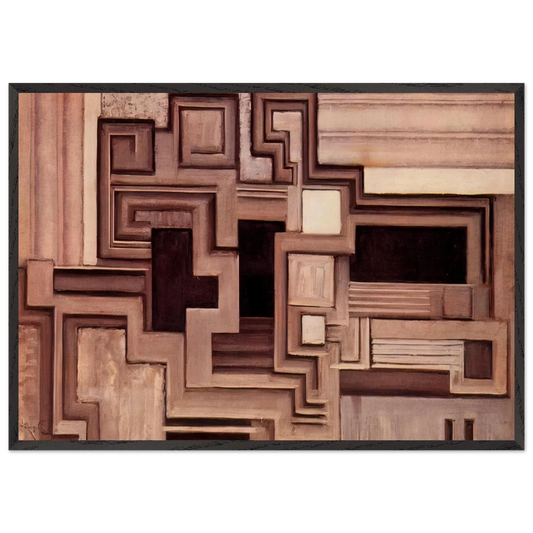 Two grays II - Frantisek Kupka Framed Art Print – Black Wooden Frame - Default Title - -Framed Art Print