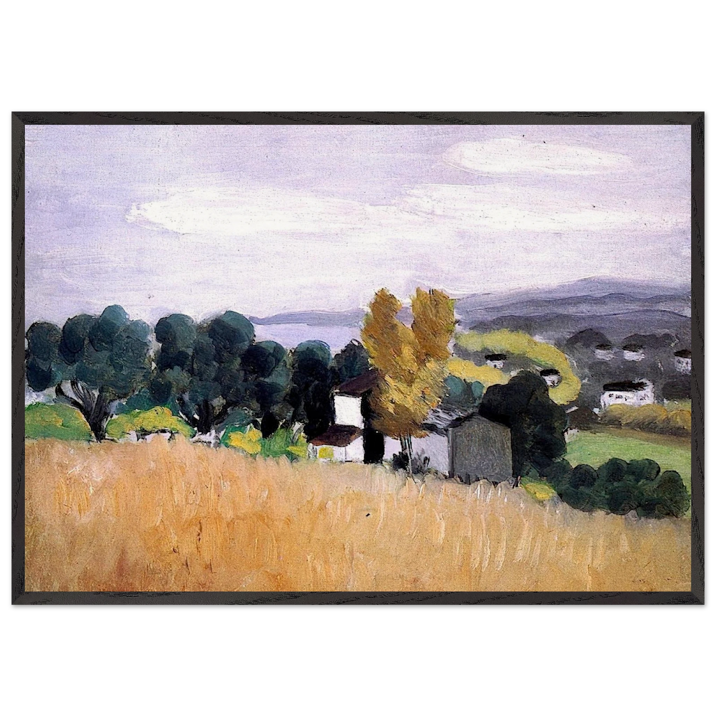 AUTUMN IN CAGNES 1918 - Henri Matisse 70x100 cm / 28x40 inches Framed Art Print – Black Wooden Frame