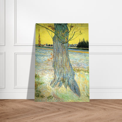 Trunk of an Old Yew Tree - Vincent van Gogh Brushed Aluminum Print - 70x100 cm / 28x40 inches | Vincent van Gogh Aluminum Print | Vincent van Gogh Prints