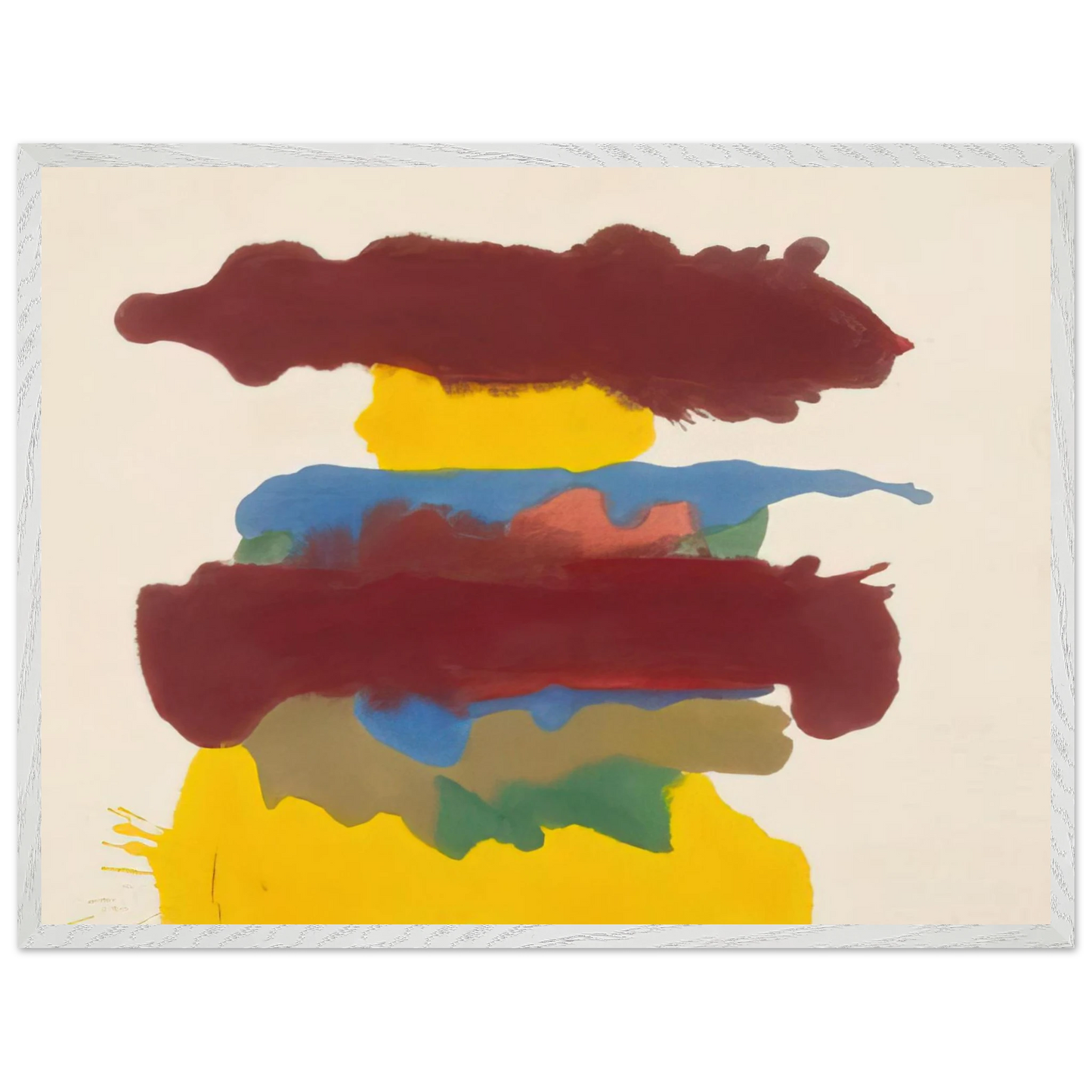 Helen Frankenthaler - Weather Change - 1963 Wall art - 45x60 cm / 18x24 inches - Premium Wooden Framed Poster With Fine Art Paper - Black frame