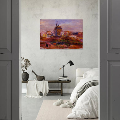 Windmill - Pierre-Auguste Renoir Brushed Aluminum Print - 70x100 cm / 28x40 inches | Pierre-Auguste Renoir Aluminum Print | Pierre-Auguste Renoir Prints