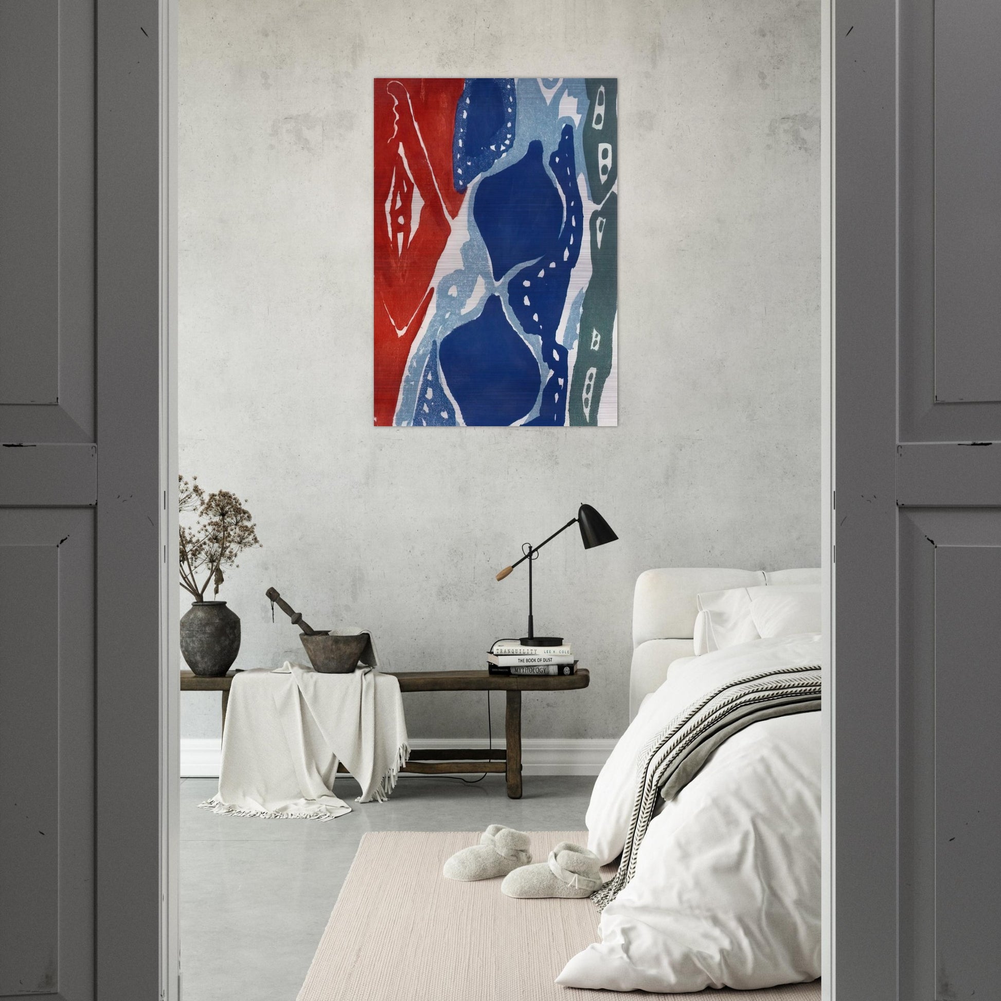 Farbaquatinta 1965-7 - 1965 - Ernst Wilhelm Nay Brushed Aluminum Print - 70x100 cm / 28x40 inches | Ernst Wilhelm Nay Aluminum Print | Ernst Wilhelm Nay Prints