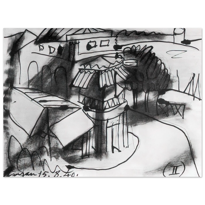 Pablo Picasso - CafÃƒÂ© in Royan - 1940  75x100 cm / 30x40inches Fine Art Poster
