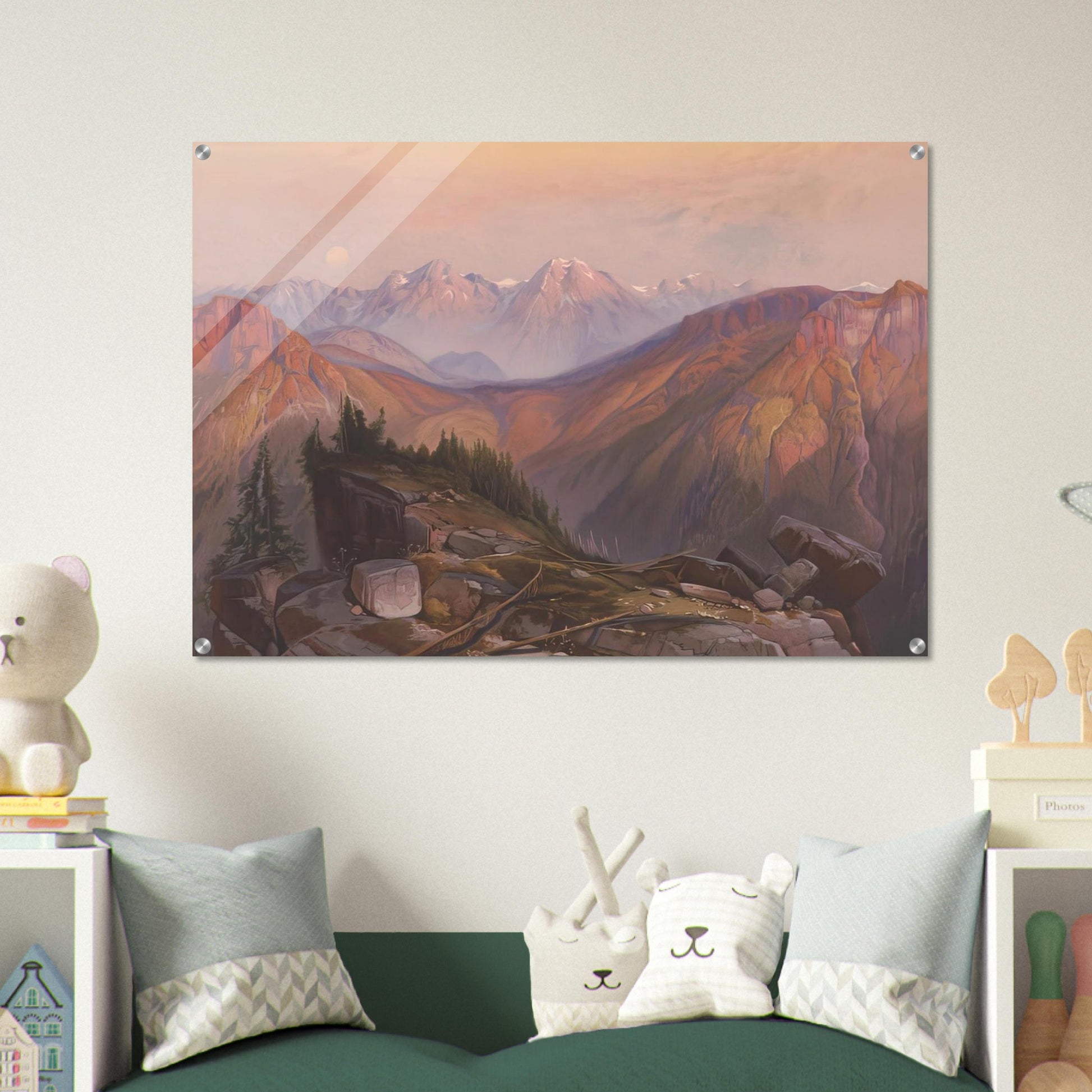 Lower Yellowstone Range - Thomas Moran Acrylic Print - 70x100 cm / 28x40″ inches