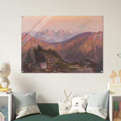 Lower Yellowstone Range - Thomas Moran Acrylic Print - 70x100 cm / 28x40″ inches