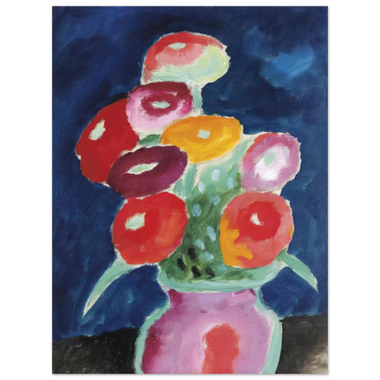 Alexej von Jawlensky - BLUMEN IN EINER VASE 1918 Fine Art Poster - Default Title