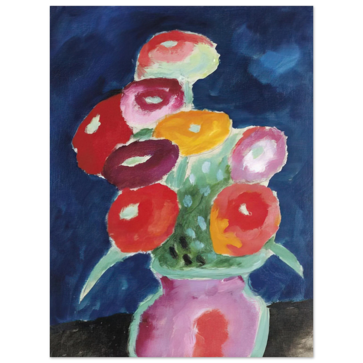 Alexej von Jawlensky - BLUMEN IN EINER VASE 1918  75x100 cm / 30x40inches Fine Art Poster