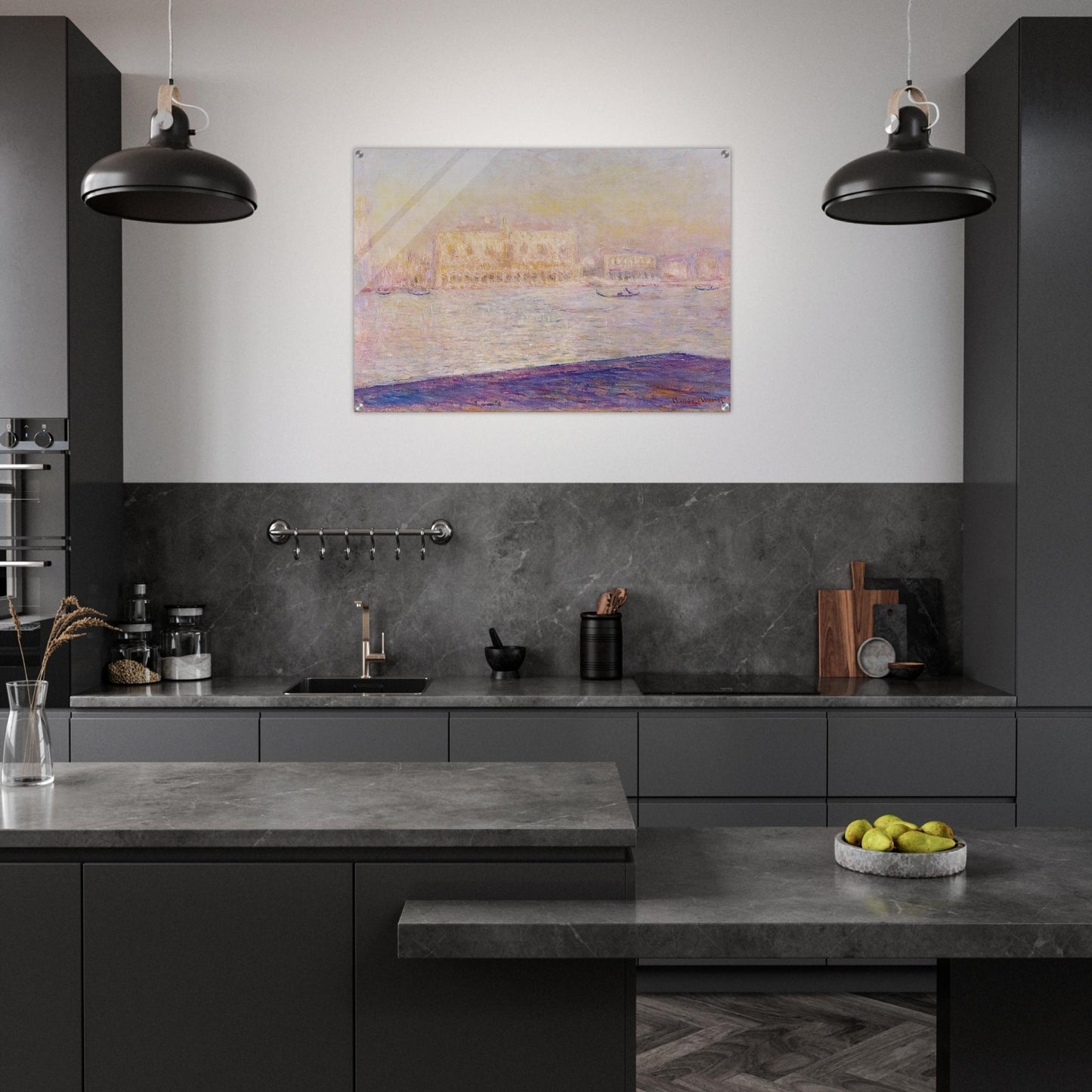 The Doges' Palace Seen from San Giorgio Maggiore 4 - claude monet Acrylic Print - 70x100 cm / 28x40″ inches