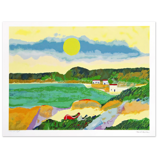 Aldemir Martins - Marinha Com Casas - Post-Impressionism Fine Art Poster - Default Title