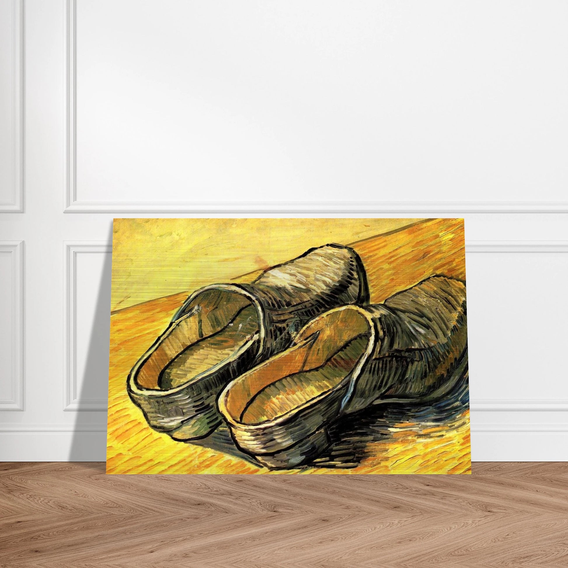 A Pair of Leather Clogs - Vincent van Gogh Brushed Aluminum Print - 70x100 cm / 28x40 inches | Vincent van Gogh Aluminum Print | Vincent van Gogh Prints