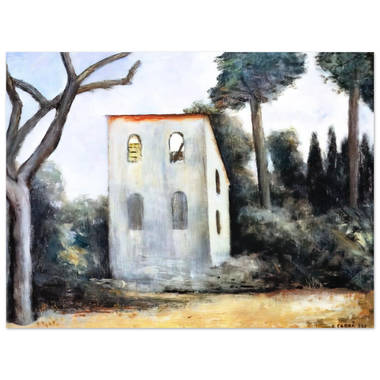 Carlo Carra - LA CASA ABBANDONATA 1930 Fine Art Poster - Default Title