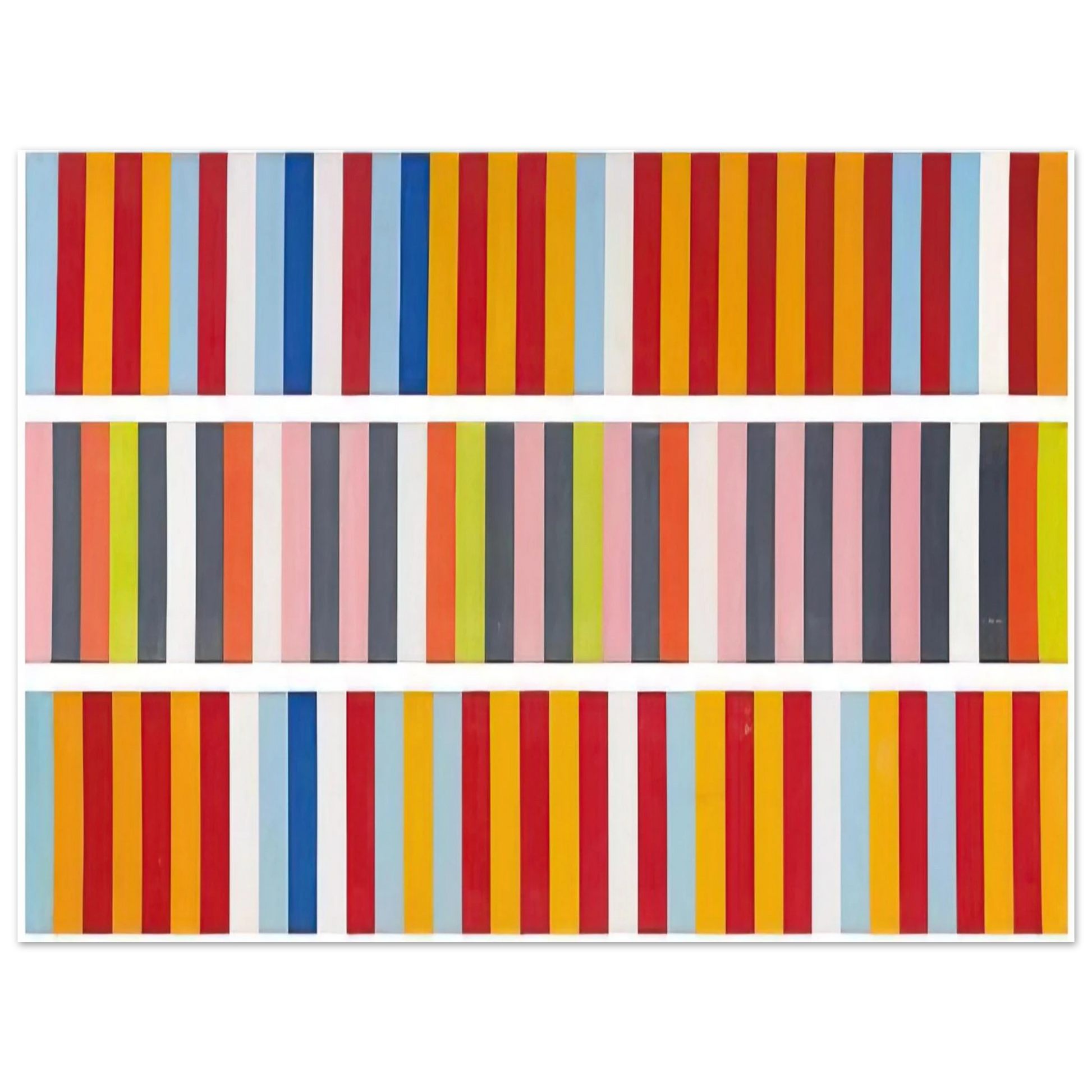 Gene Davis - Barricades - 1968 Fine Art Poster - Default Title