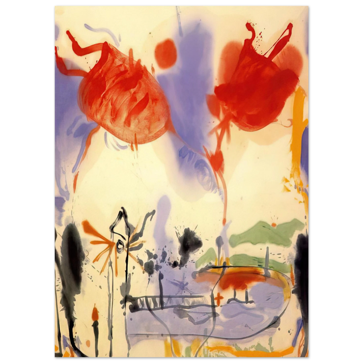 Helen Frankenthaler - Round Trip - 1957 Wall art - 60x80 cm / 24x32 inches - Fine Art Poster-canvas - -