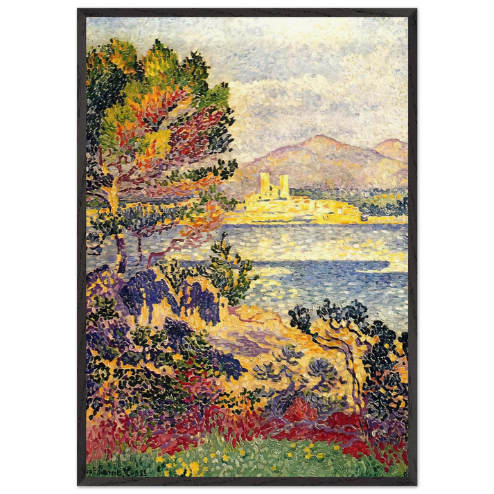Antibes Morning - Henri-Edmond Cross 70x100 cm / 28x40 inches Framed Art Print – Black Wooden Frame