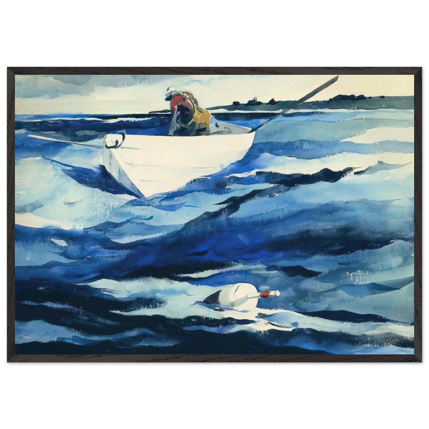 THE LOBSTERMAN - Andrew Wyeth Framed Art Print – Black Wooden Frame - Default Title - -Framed Art Print