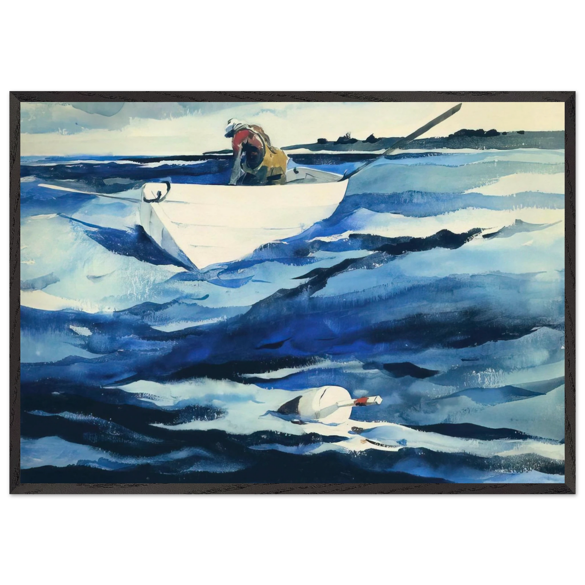 THE LOBSTERMAN - Andrew Wyeth Framed Art Print – Black Wooden Frame - Default Title - -Framed Art Print