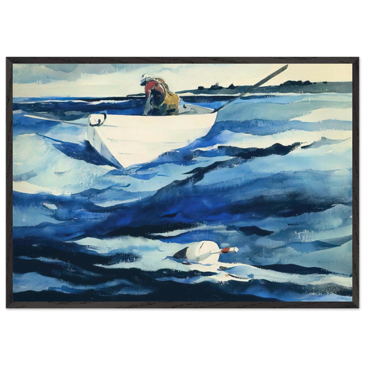 THE LOBSTERMAN - Andrew Wyeth Framed Art Print – Black Wooden Frame - Default Title - -Framed Art Print