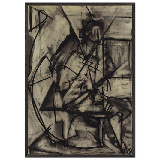 Seated Nude - Lee Krasner Framed Art Print – Black Wooden Frame - Default Title - -Framed Art Print