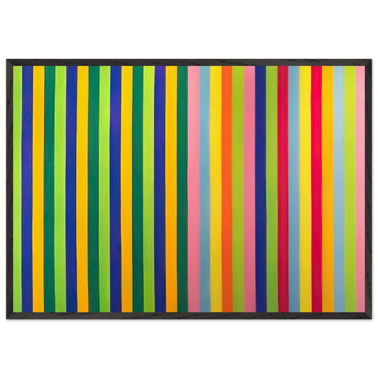 Solar Skin - 1964 - Gene Davis Framed Art Print – Black Wooden Frame - Default Title - -Framed Art Print