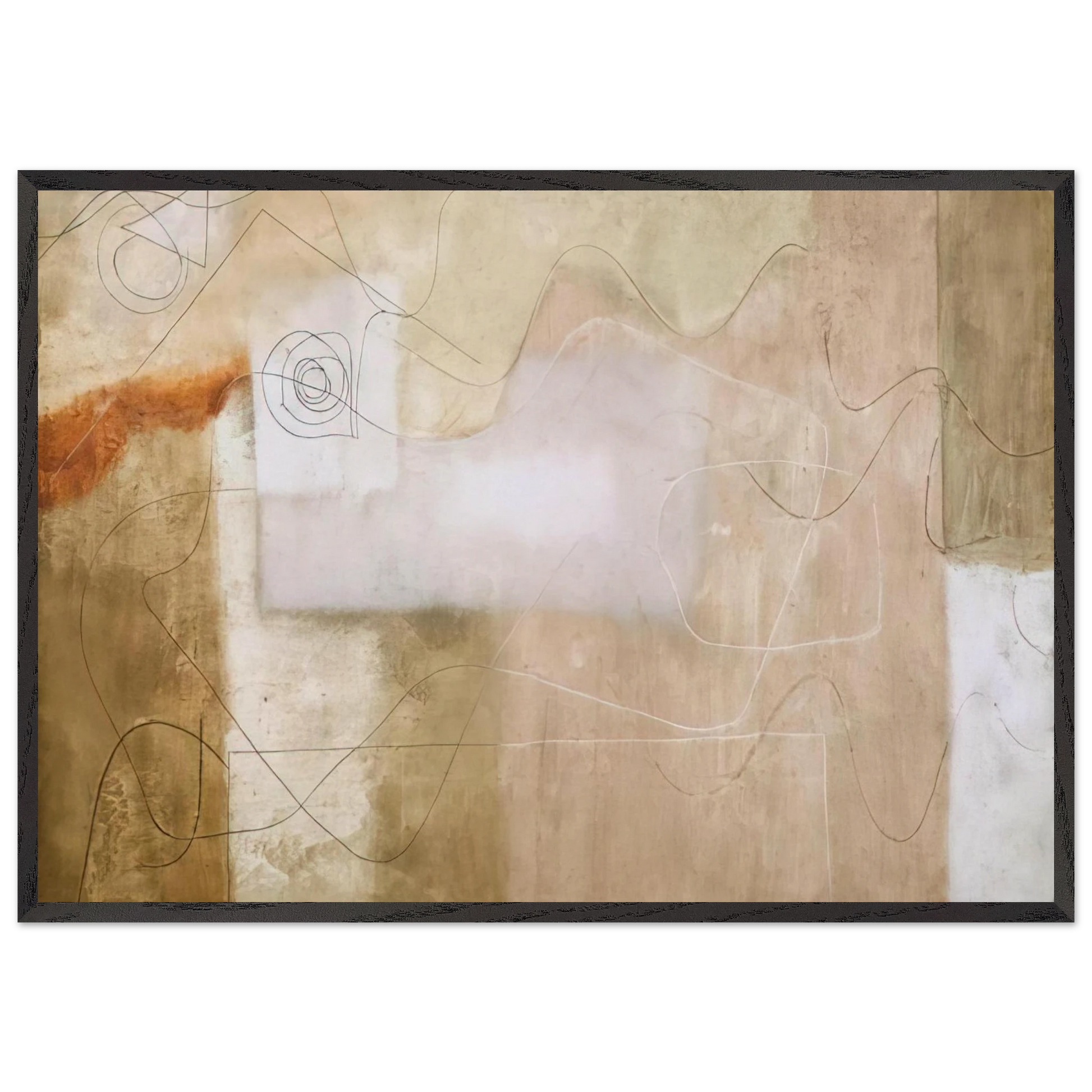 1932 painting - 1932 - Ben Nicholson Framed Art Print – Black Wooden Frame - Default Title - -Framed Art Print