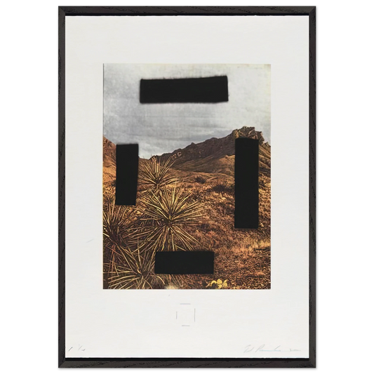 NOOSE AROUND YOUR NECK COUNTRY CITYSCAPES SERIES 2001 - Edward Ruscha Framed Art Print – Black Wooden Frame - Default Title - -Framed Art Print