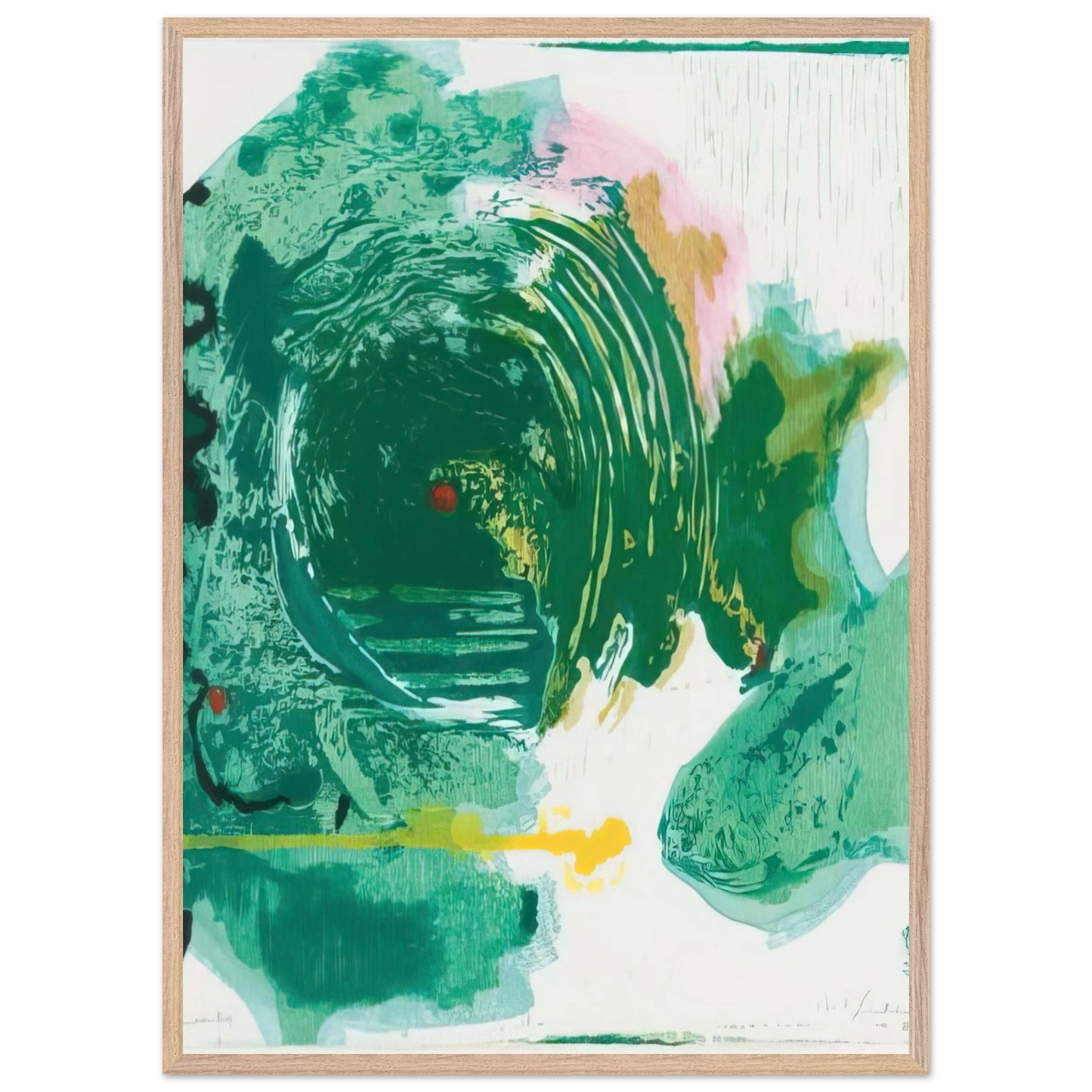 Helen Frankenthaler - Radius - 1993 Wall art - 40x50 cm / 16x20 inches - Premium Wooden Framed Poster With Fine Art Paper - White frame