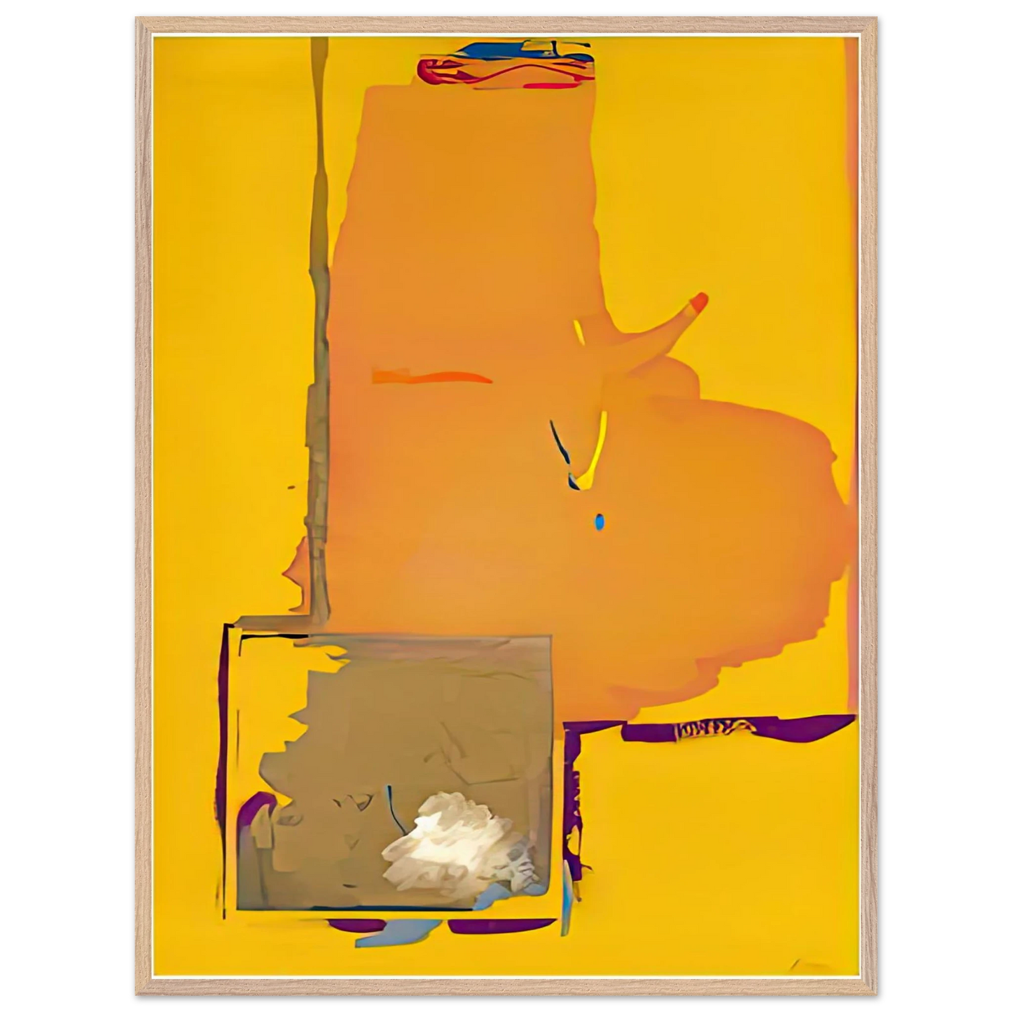 Helen Frankenthaler - Mardi Gras, 1987- Wall Art - 30x40 cm / 12x16 inches - Premium Wooden Framed Poster With Fine Art Paper - White frame