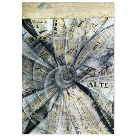 OMAGGIO A BETUDA FUTURISTA 1915 - Carlo Carra Brushed Aluminum Print - 70x100 cm / 28x40 inches | Carlo Carra Aluminum Print | Carlo Carra Prints