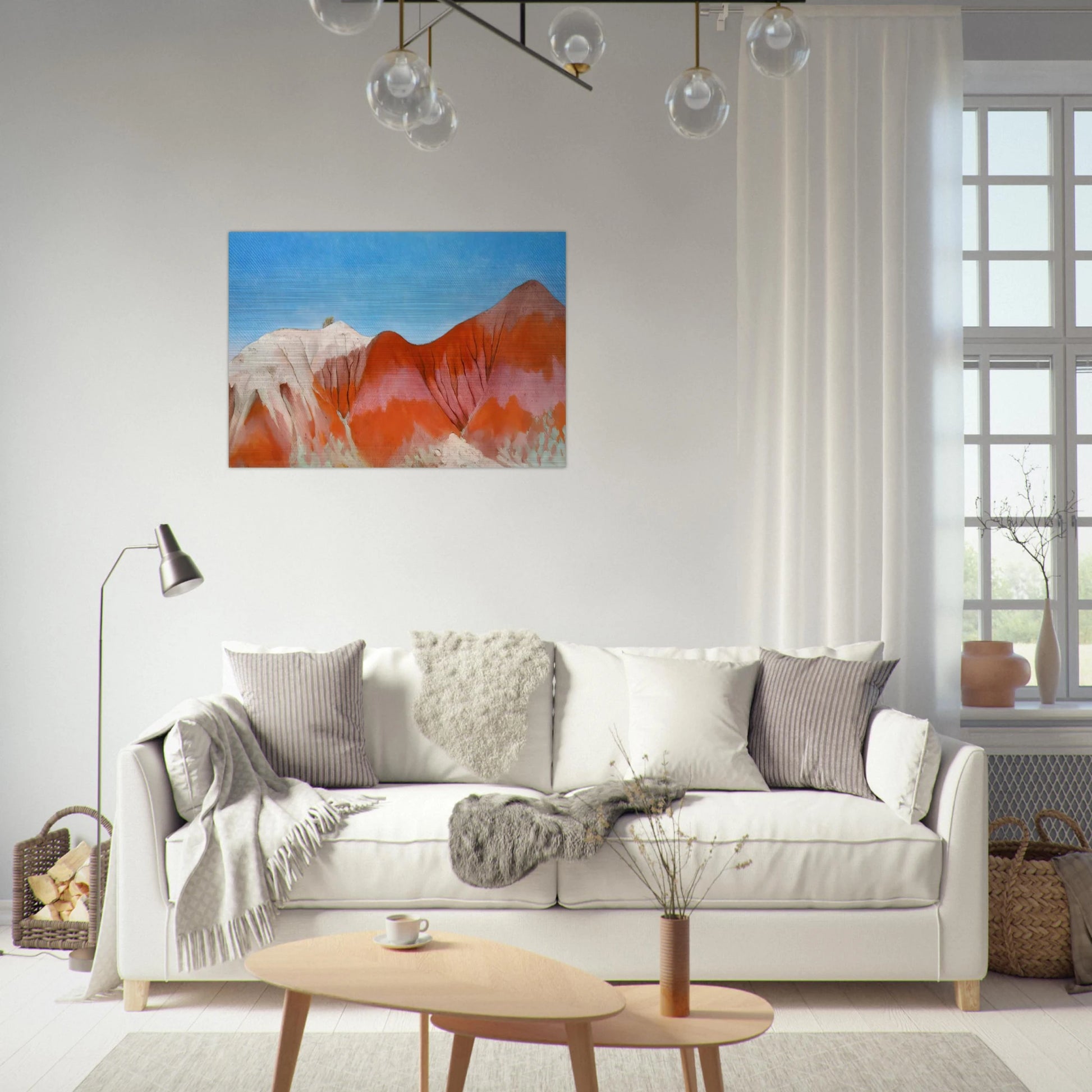 Series near abiquiu, New Mexico - Hills to the left - Georgia O'Keeffe Brushed Aluminum Print - 70x100 cm / 28x40 inches | Georgia O'Keeffe Aluminum Print | Georgia O'Keeffe Prints