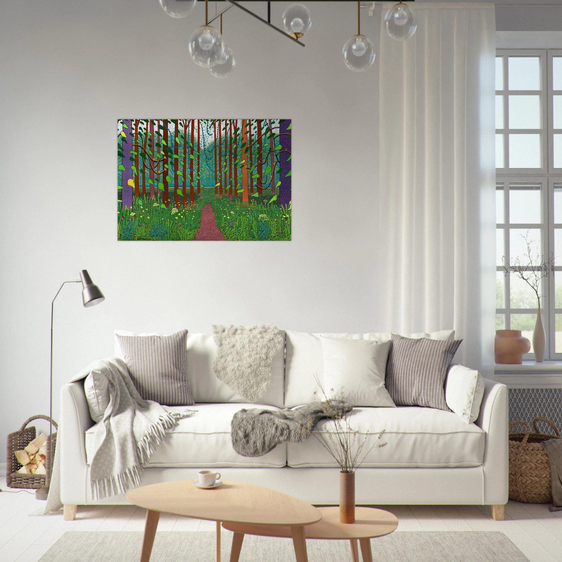 David Hockney - David Hockney Brushed Aluminum Print - 70x100 cm / 28x40 inches | David Hockney Aluminum Print | David Hockney Prints