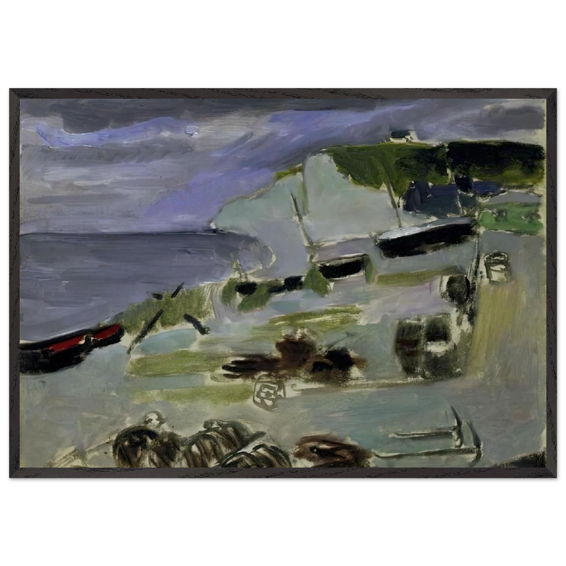 BOATS ON THE BEACH ETRETAT 1920 - Henri Matisse Framed Art Print – Black Wooden Frame - Default Title - -Framed Art Print