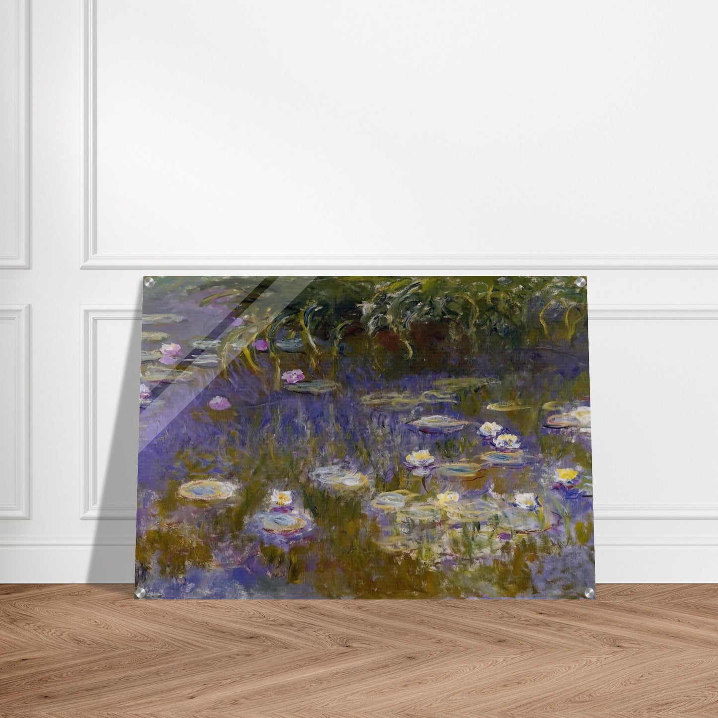 Water Lilies, Yellow and Lilac - claude monet Acrylic Print - 70x100 cm / 28x40″ inches | claude monet Wall Art | claude monet Prints