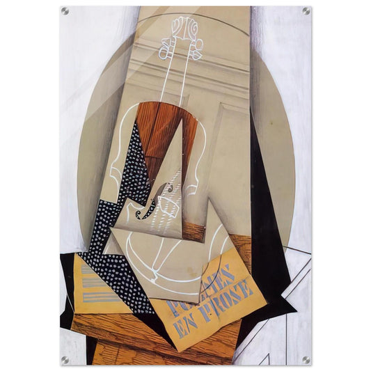 COMPOSITION WITH VIOLIN - Juan Gris Acrylic Print - 70x100 cm / 28x40″ inches
