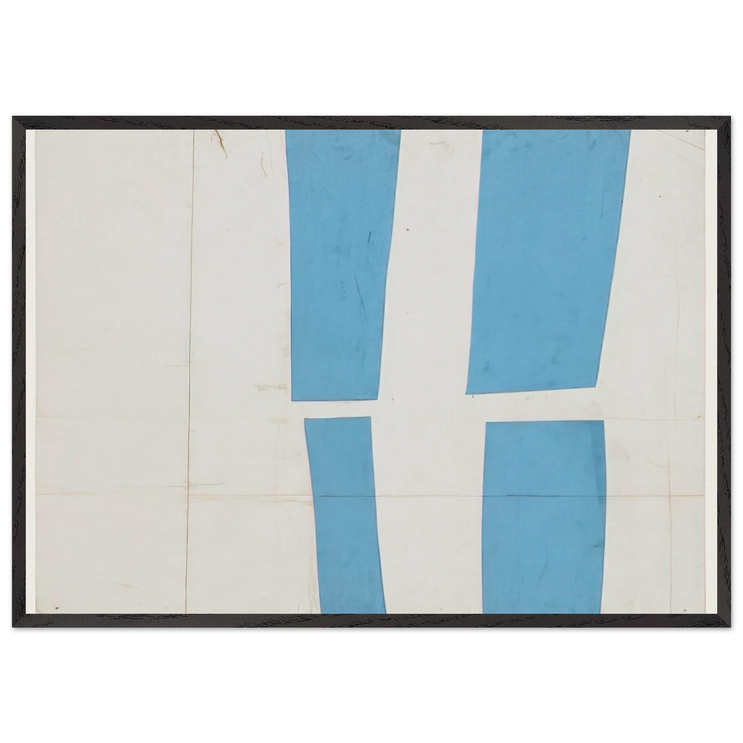 Blue and White - Ellsworth Kelly Framed Art Print – Black Wooden Frame - Default Title - -Framed Art Print