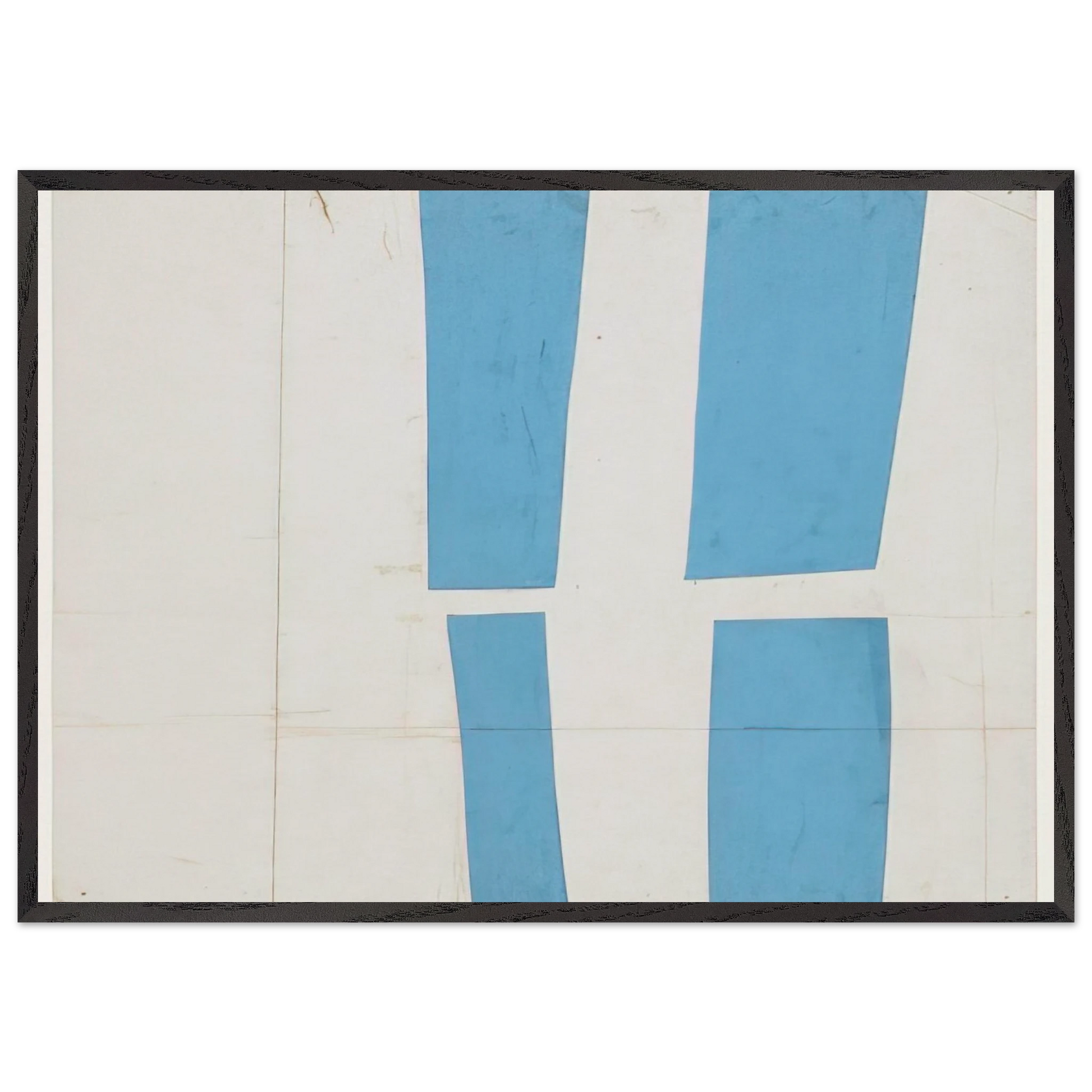 Blue and White - Ellsworth Kelly Framed Art Print – Black Wooden Frame - Default Title - -Framed Art Print