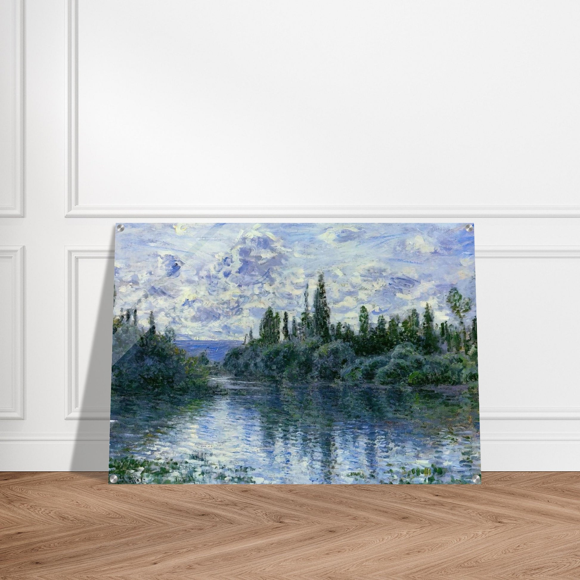 Arm of the Seine near Vetheuil - claude monet Acrylic Print - 70x100 cm / 28x40″ inches