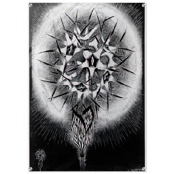 PRICKLY FLOWER - MC Escher Acrylic Print - 70x100 cm / 28x40″ inches | Maurits Cornelis Escher Prints