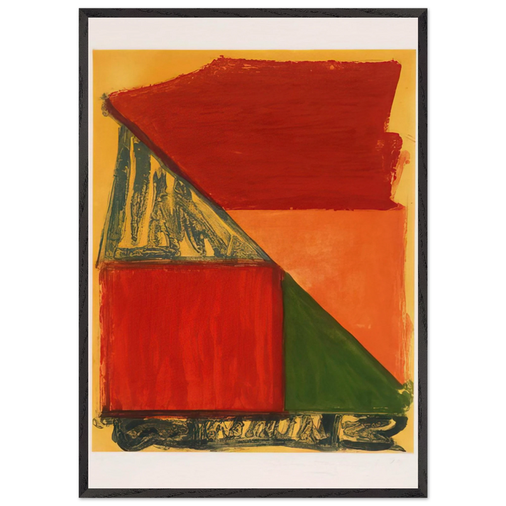 Dido - 1979 - John Hoyland 70x100 cm / 28x40 inches Framed Art Print – Black Wooden Frame