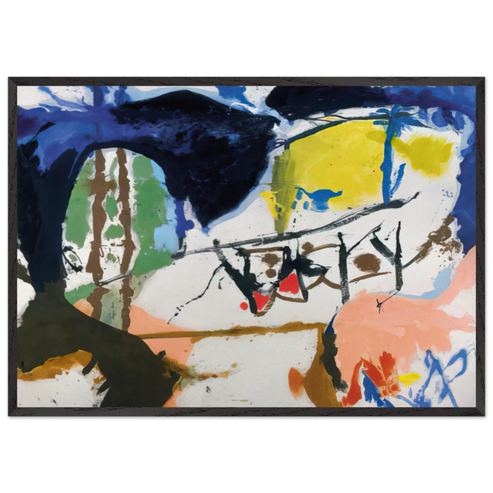 Acres - 1959 - Helen Frankenthaler 70x100 cm / 28x40 inches Framed Art Print – Black Wooden Frame
